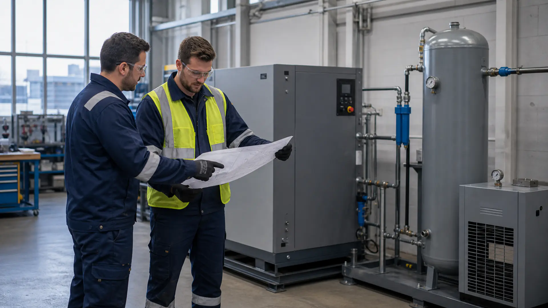 Air Compressors Dundee engineers planning compressed air work