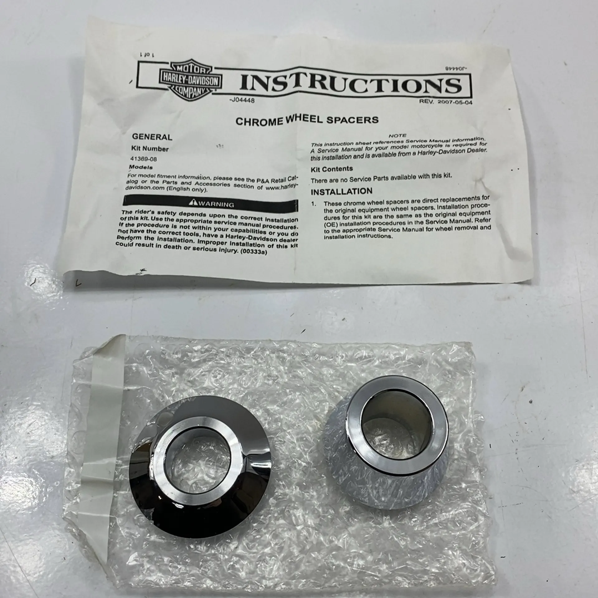 Kit d'entretoise conique de roue arrière OEM 41369-08