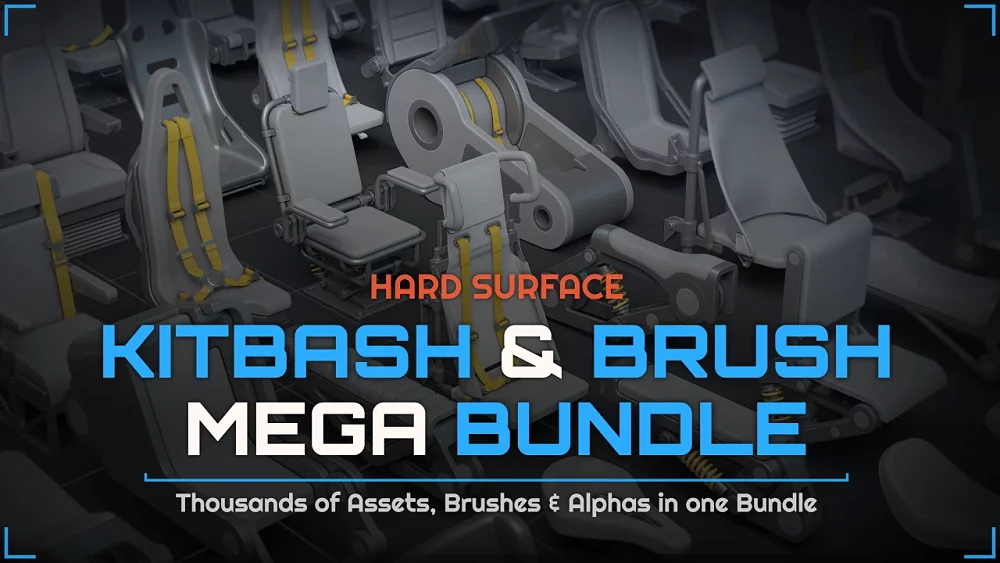 Hard-Surface Kitbash & Brush Mega Bundle - by JROTools