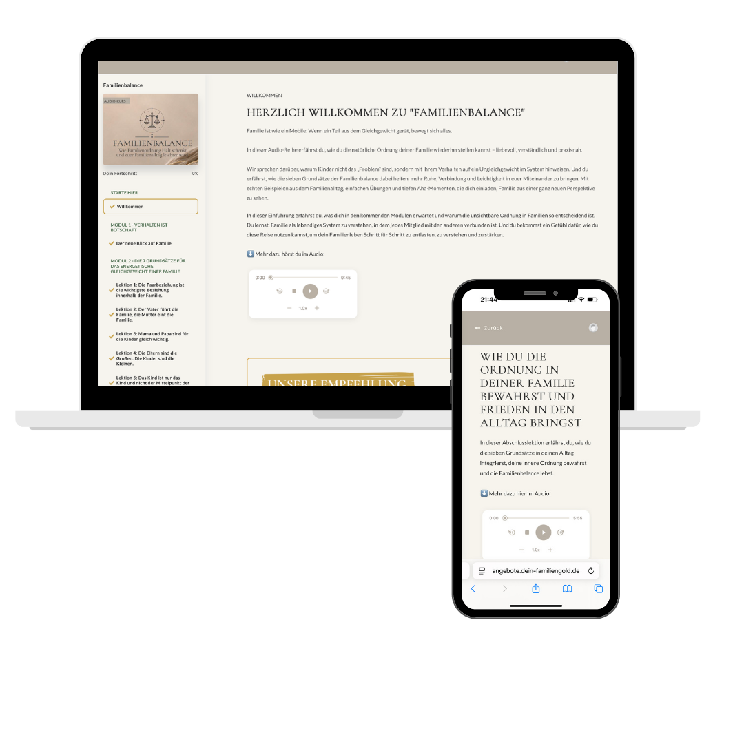 Mockup Audio-Kurs Familienbalance