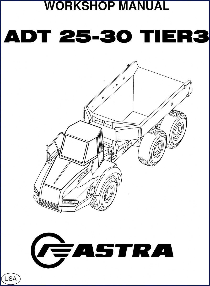 Astra ADT 25 Workshop Manual cover page A3501011