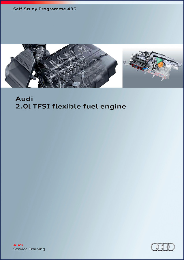 Audi 2.0L TFSI flexible fuel engine training manual cover - Self-Study Programme 439 - 32 pages