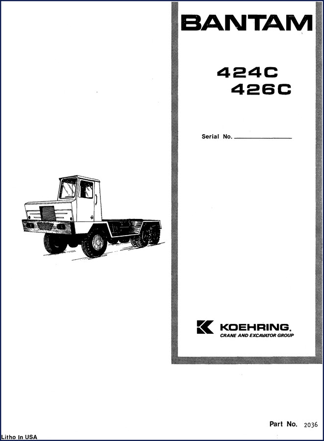 Bantam 424C and 426C 1980 Parts Catalog cover