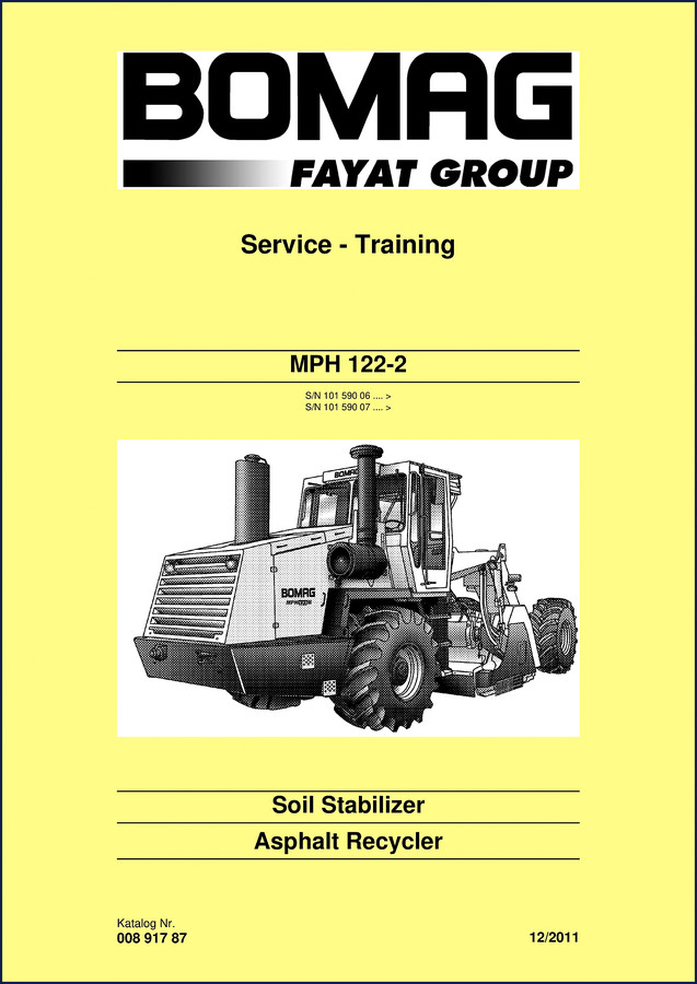 Bomag MPH 122-2 2011 Training Manual cover page