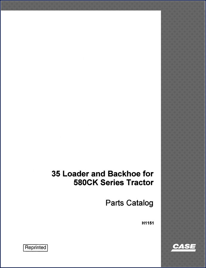 1980 Case 35 Backhoe Parts Catalog cover for 450 450B 850 850B