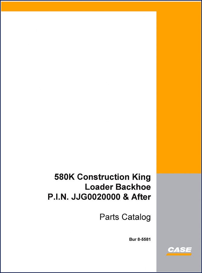 Case 580K 1995 Operators Manual cover image