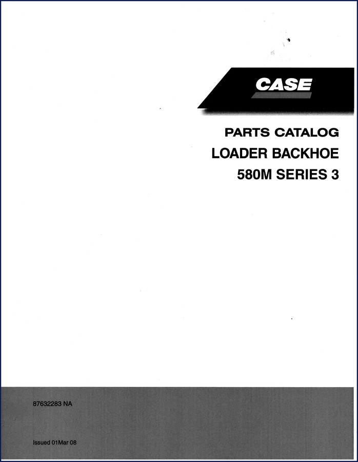 Case 580M Loader Backhoe Parts Catalog 2003 OEM Factory Manual cover