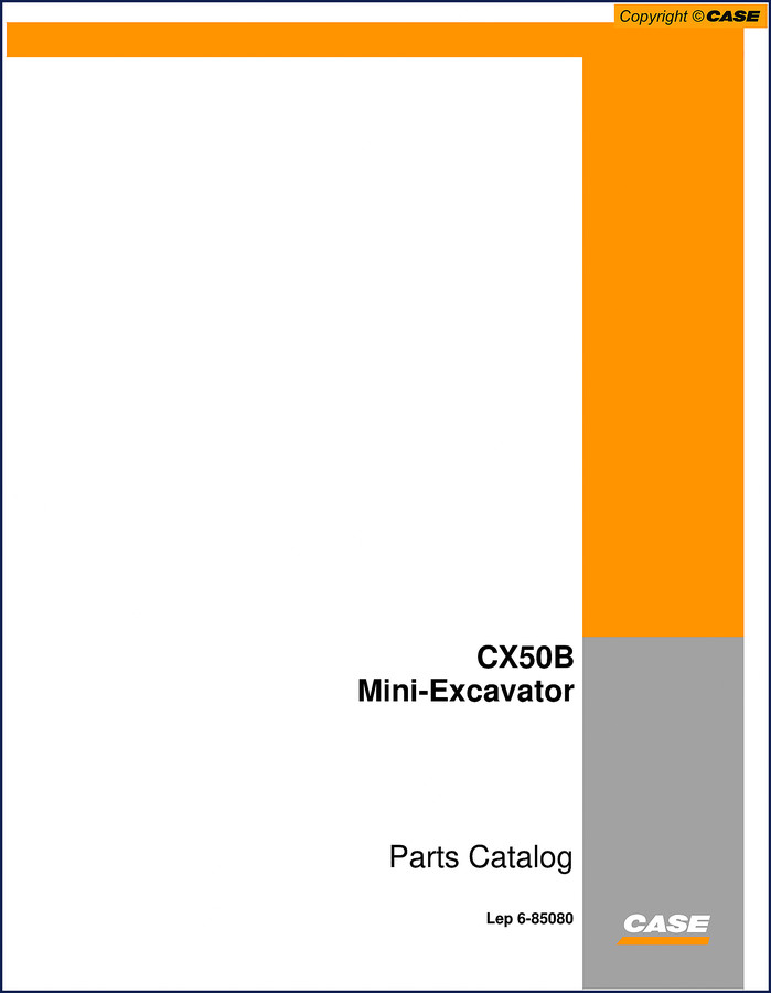 Case CX50B Parts Catalog cover – OEM factory parts manual 788 pages