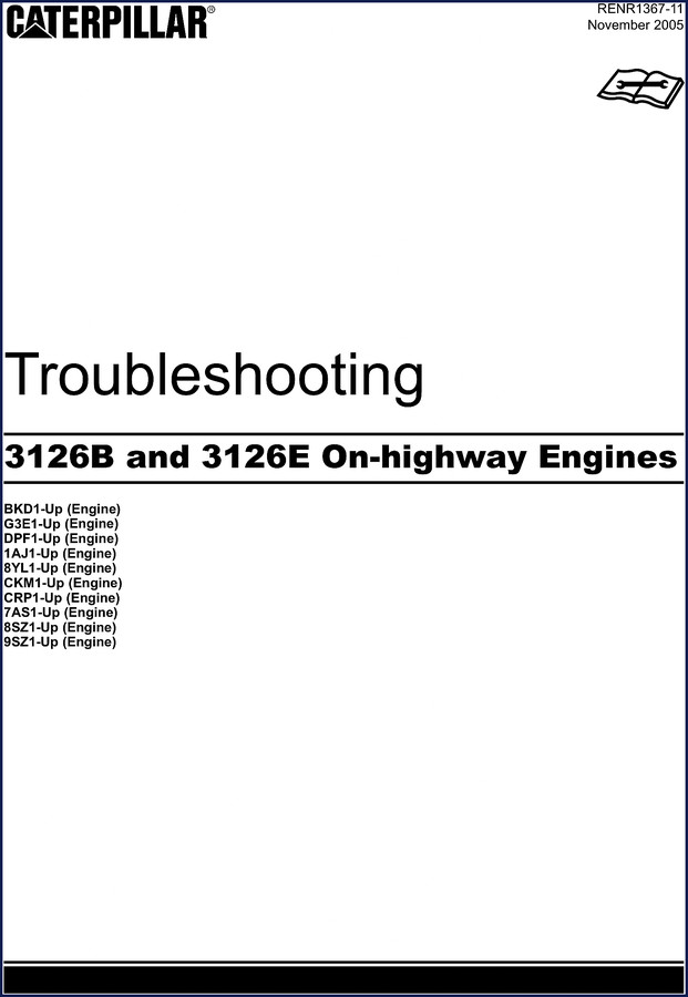 Caterpillar 3126B 3126E 2006 Technical Manual cover - Fuel System Operation