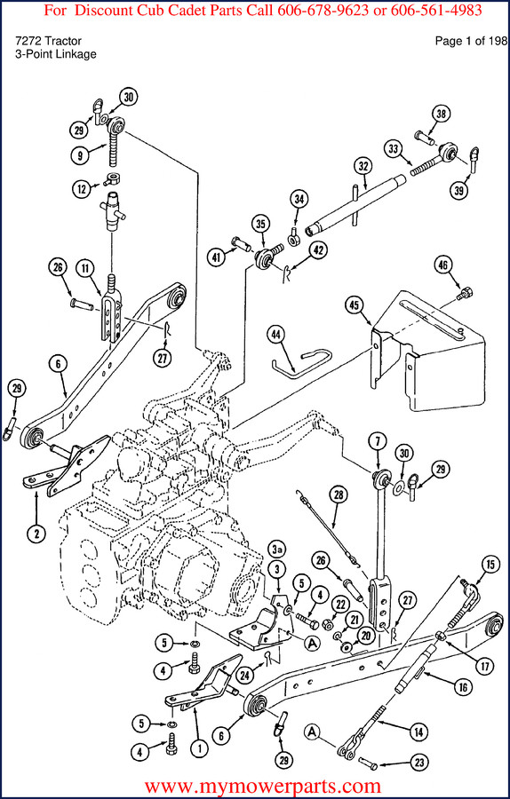 Cub Cadet 7272 Parts Catalog cover showing tractor and parts diagram