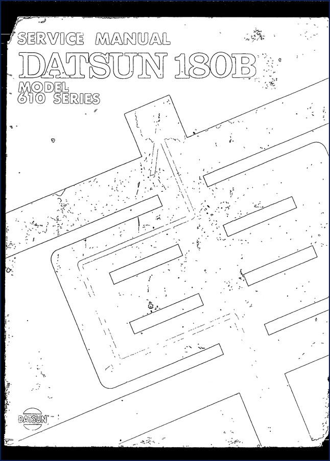 Datsun 180B 610 Service Manual cover 497 pages factory OEM