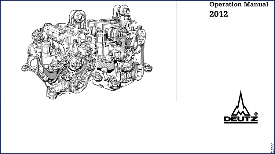 Deutz C 2000 2012 User Manual cover page - factory operation manual for engine