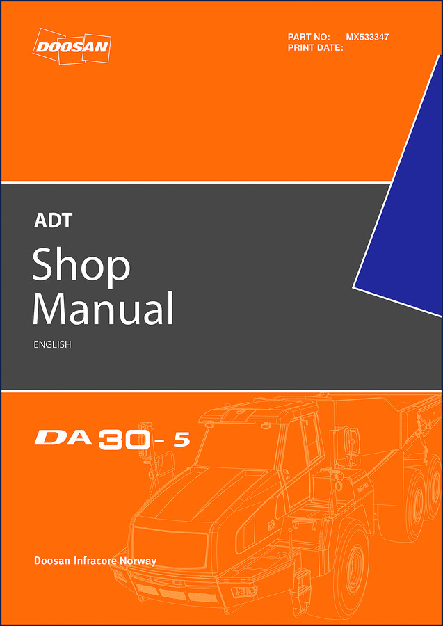 Doosan DA 30-5 Workshop Manual 788 pages OEM cover