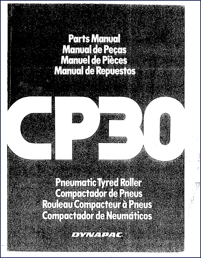 Dynapac CP30 Parts Catalog cover – 312 pages OEM factory parts manual for CP30 pneumatic roller