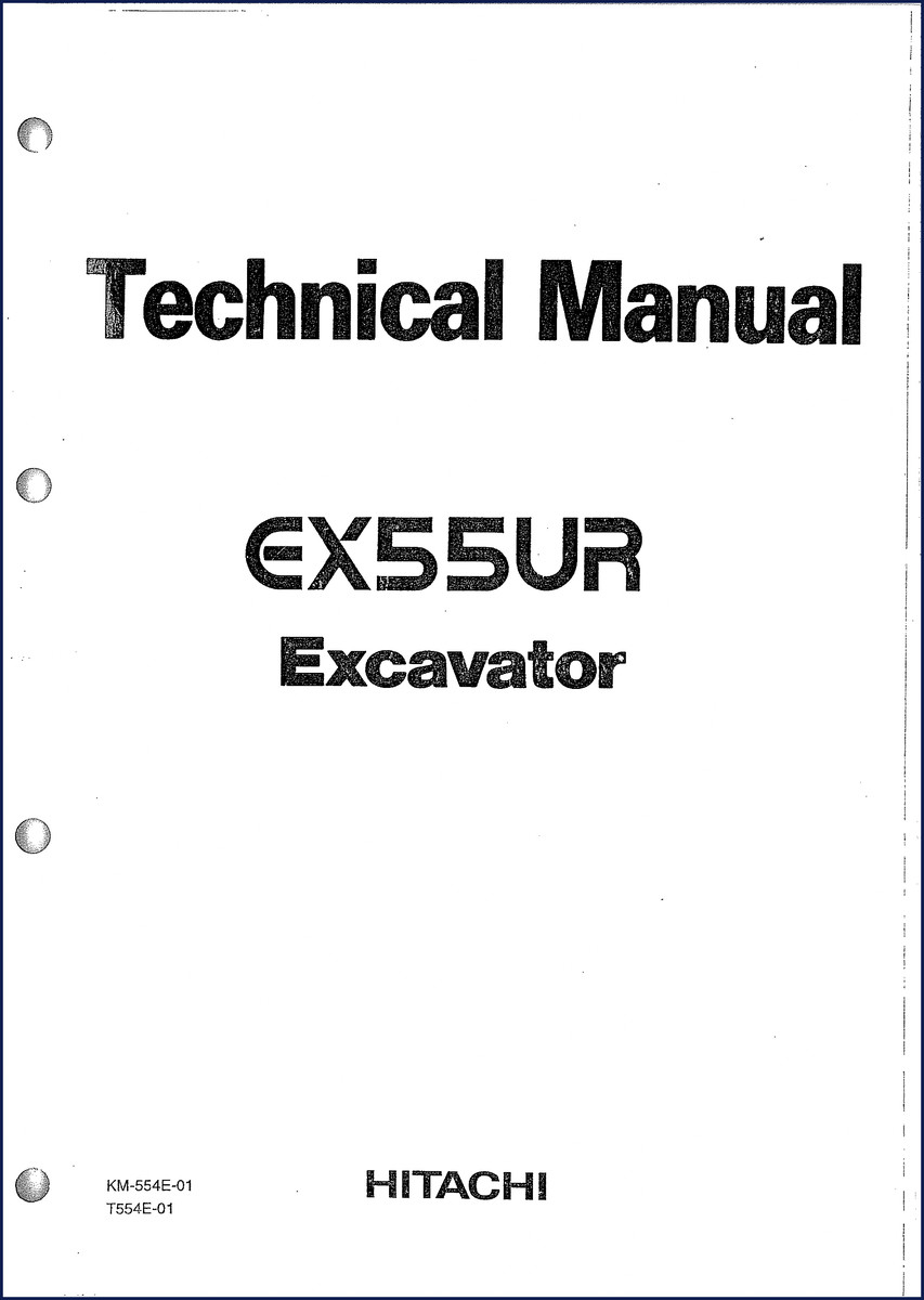 Fiat-hitachi EX55UR Technical Manual cover – 204 pages OEM factory documentation