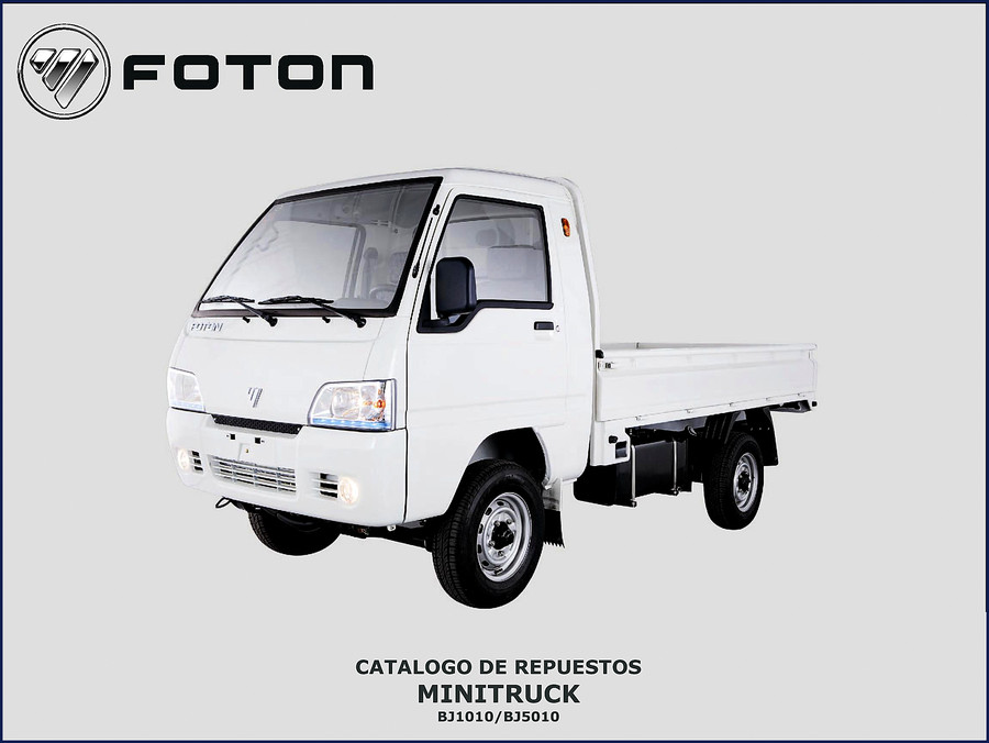 Cover of Foton BJ1010 BJ5010 2011 Parts Catalog in Spanish with truck diagram