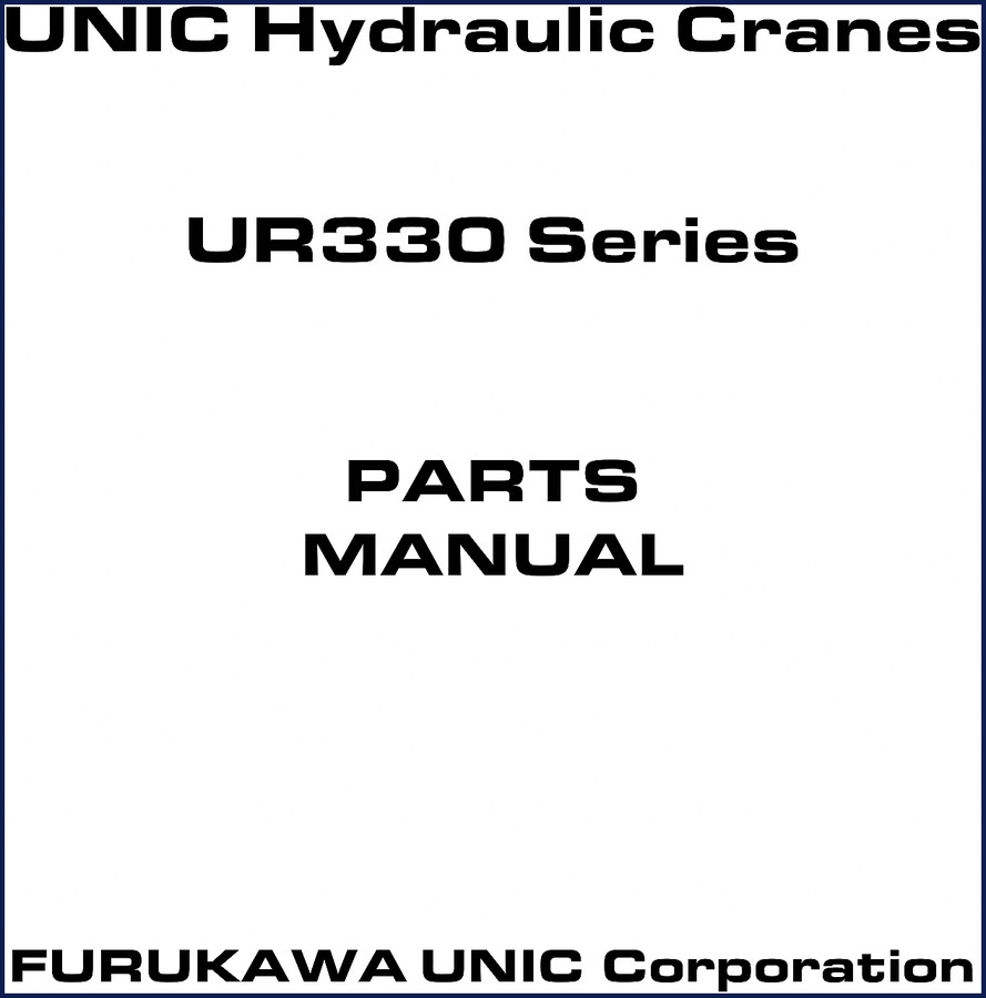 Furukawa Unic UR330 Parts Catalog cover page – factory OEM parts manual 97 pages