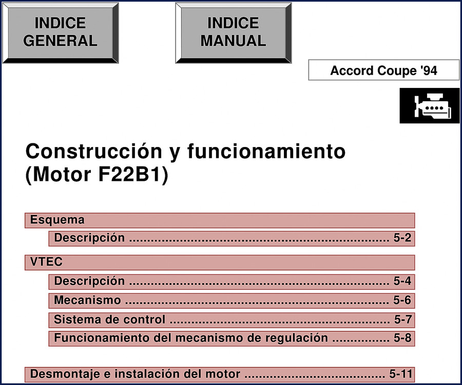 Honda Accord 1989 Service Manual cover – 835 pages of factory service documentation