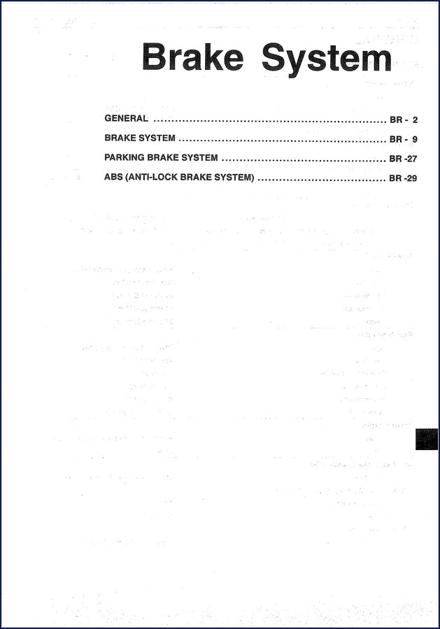 Hyundai TIBURON COUPE Technical Manual 2002-2009 brake system specifications