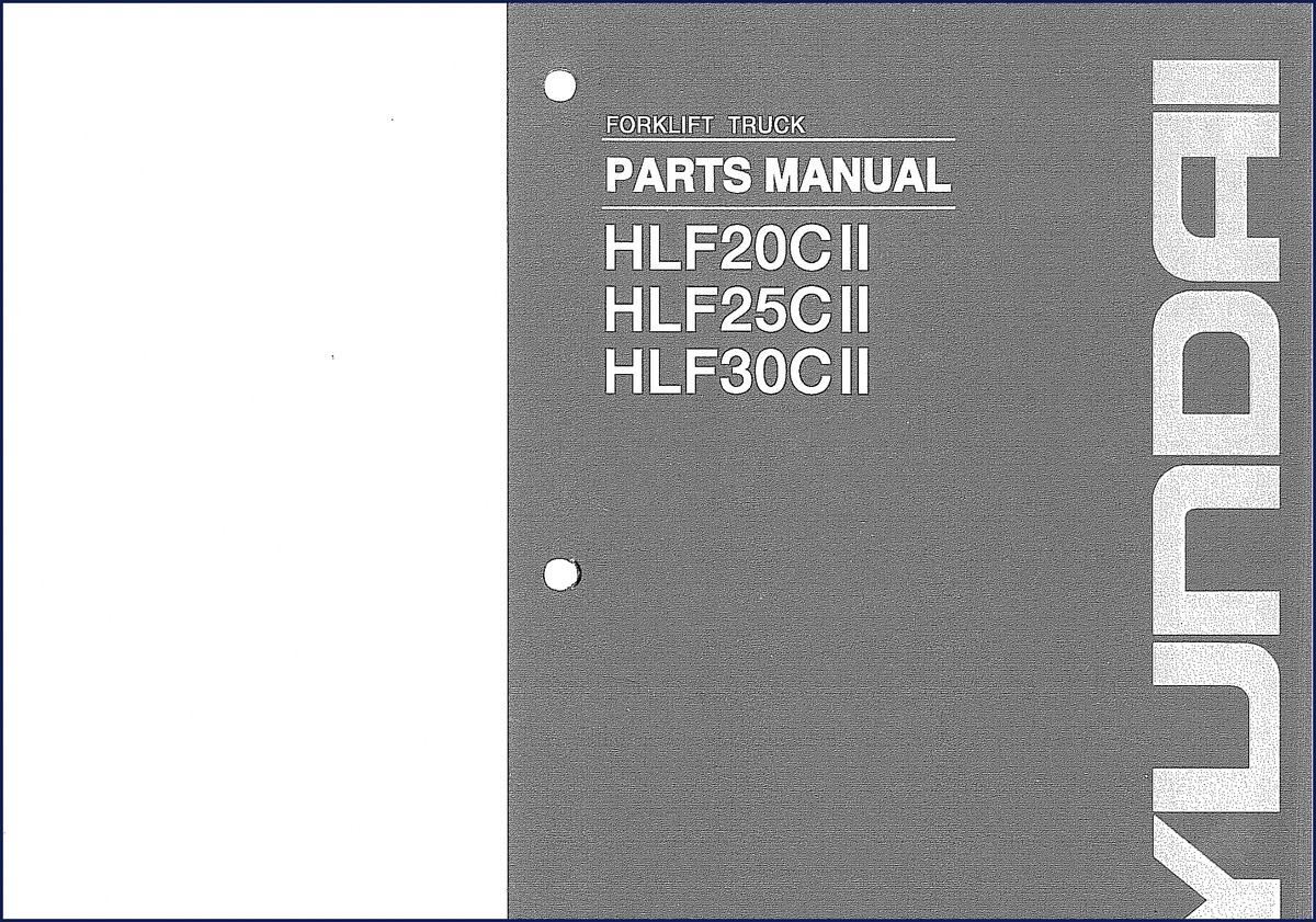 Hyundai HLF20CII HLF25CII HLF30CII Parts Catalog - 291 page factory document