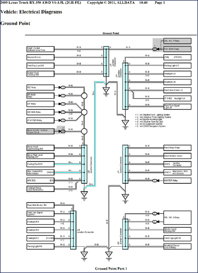 2011 Lexus RX 350 wiring diagram manual cover