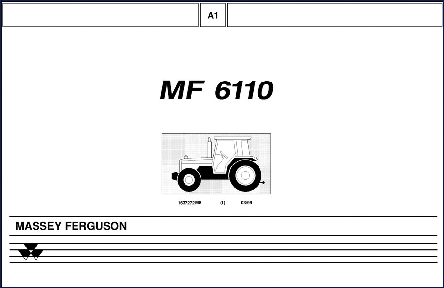 Massey Ferguson 6110 Parts Catalog 1999 - Factory OEM document cover