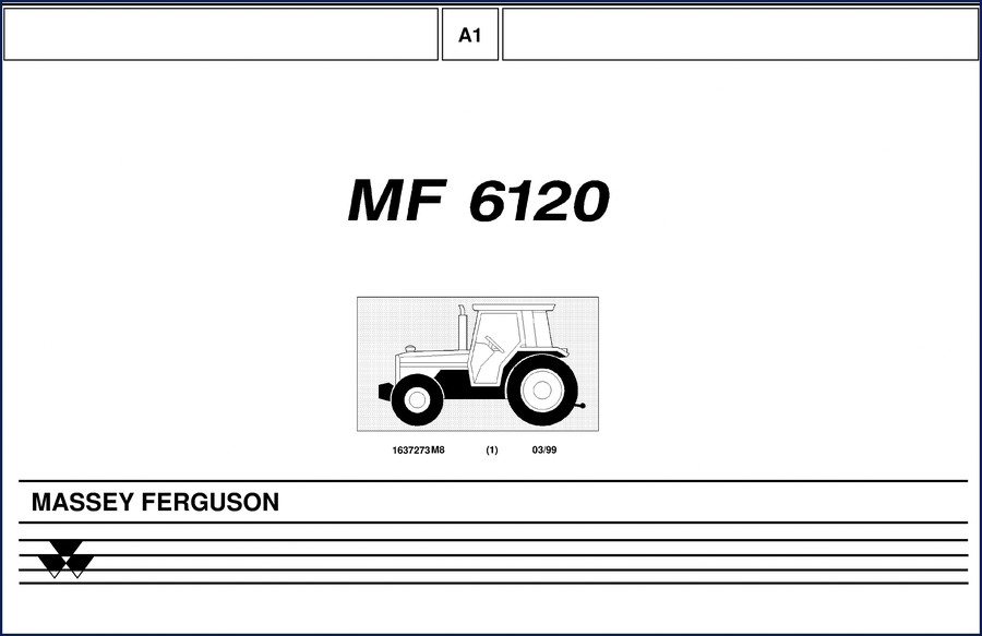Massey Ferguson 6120 1999 Parts Catalog cover - OEM factory parts manual 730 pages