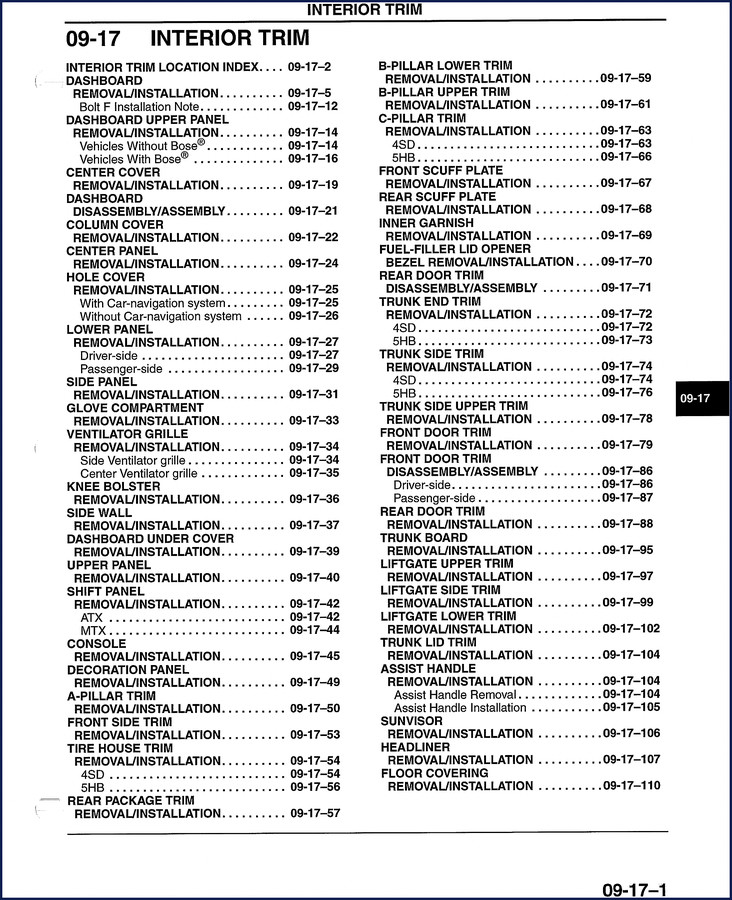 Mazda 3 2004 Parts Catalog cover - factory OEM document