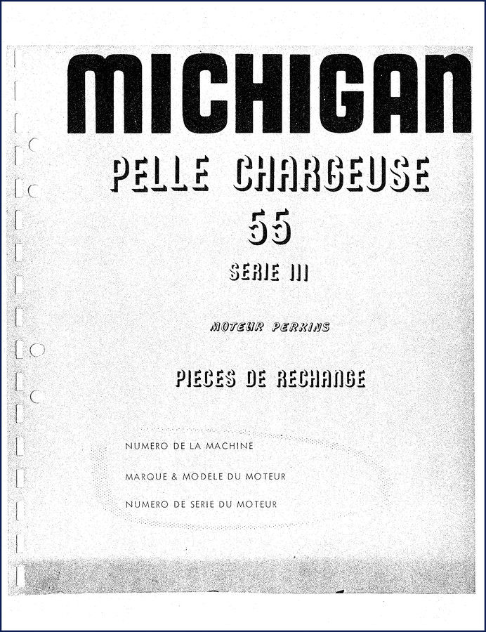 Michigan 55 Parts Catalog – 90-page factory parts manual for loader