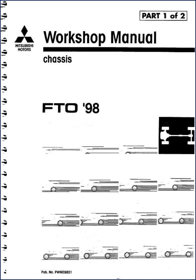 Mitsubishi FTO 1998 Workshop Manual OEM factory document cover