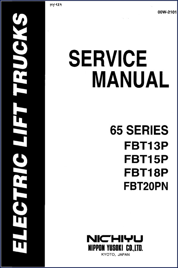Nichiyu FBT13P-FBT20PN Troubleshooting Manual cover