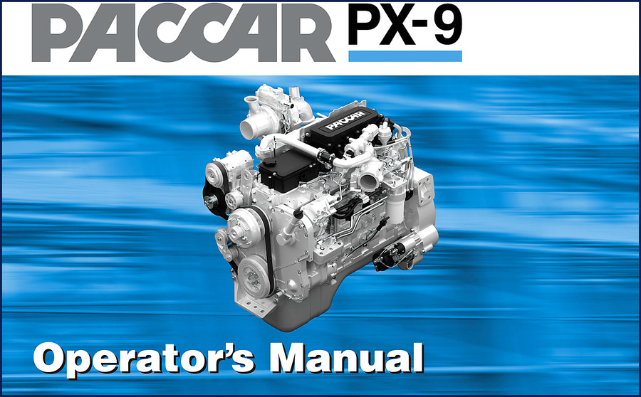 Paccar PX-9 Operators Manual cover – 143-page factory document for PX-9 engine operation and maintenance
