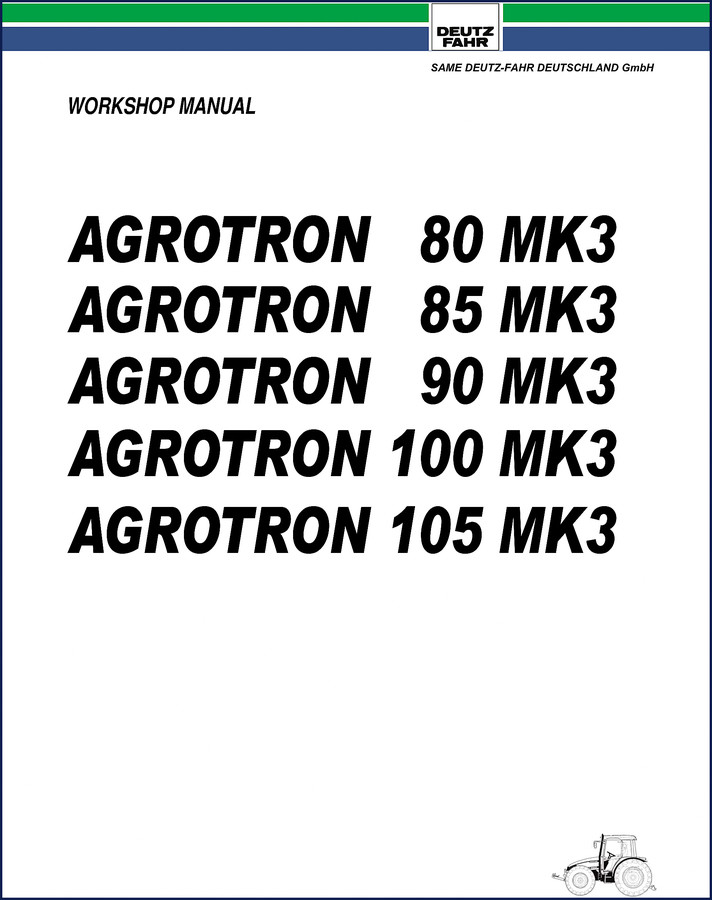 SAME Deutz-fahr AGROTRON 105 MK3 Workshop Manual cover page