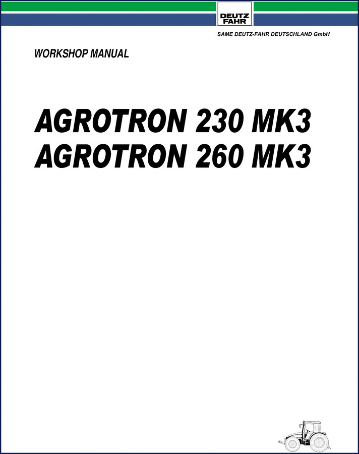 SAME Deutz-fahr AGROTRON 260 workshop manual cover page