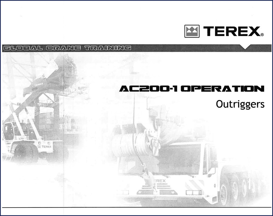 Terex AC200-1 Training Manual brakes section - 16 pages factory document