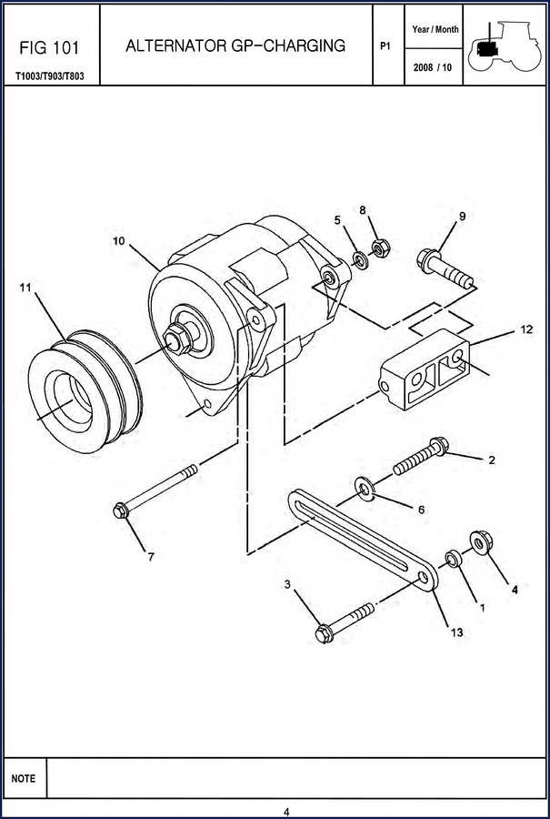 TYM T1003 T903 T803 operator manual cover – 130 page factory document
