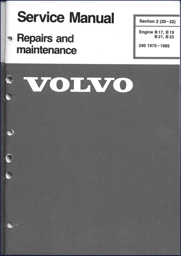 Volvo Penta 240 260 1985 Service Manual cover – ignition system factory document