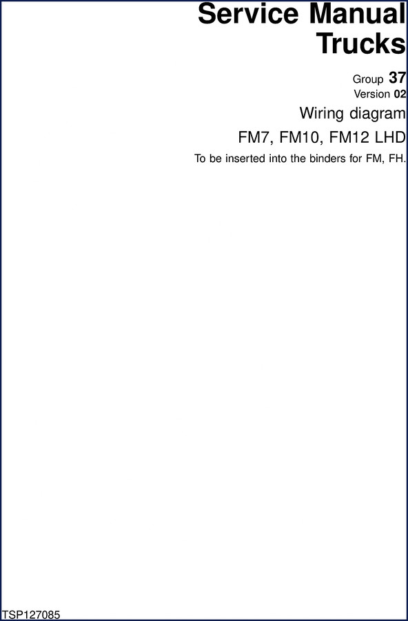 Volvo Penta FM12, FM7, FM10 wiring diagram manual cover – 152-page OEM factory wiring diagram