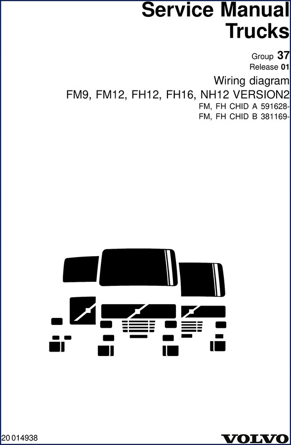 Volvo BM FH12 FH16 FM9 FM12 NH12 Wiring Diagram OEM factory manual 184 pages