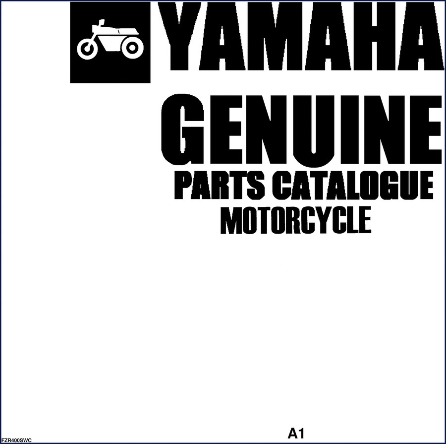 Yamaha FZR400SWC OEM Parts Catalog cover page – 66 pages of factory part numbers and exploded diagrams