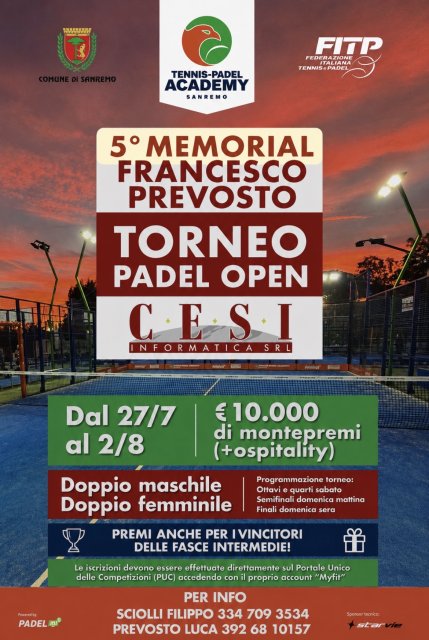 V MEMORIAL FRANCESCO PREVOSTO