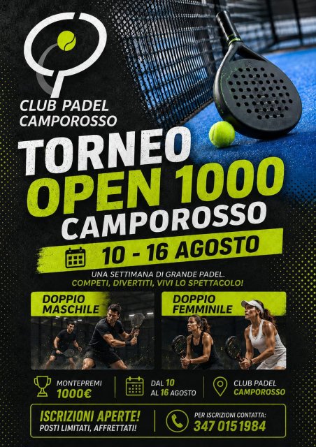 TORNEO OPEN 1000 PADEL CAMPOROSSO 