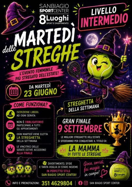 🧙‍♀️🎾 MARTEDÌ DELLE STREGHE 🎾🧙‍♀️