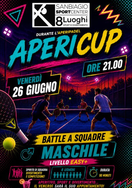 🎾🍹 APERICUP – BATTLE A COPPIE MASCHILE 🍹🎾