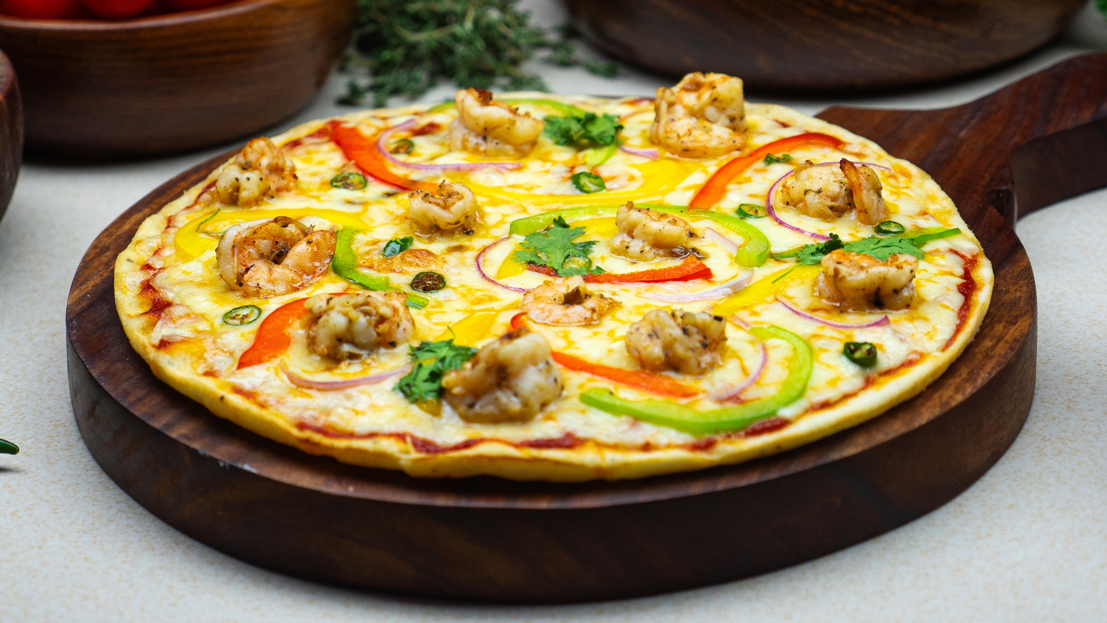 Butter Prawn Pizza
