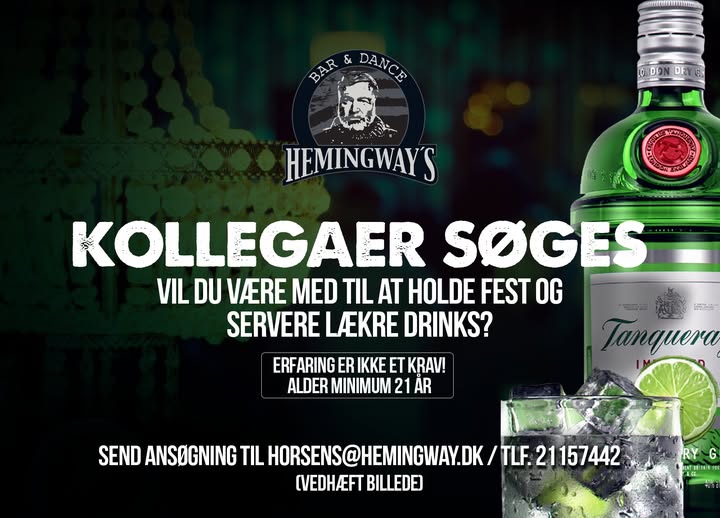 Hemingway's Horsens | Nightcrawl.dk | 𝙁𝙀𝙎𝙏𝙇𝙄𝙂𝙀 𝙑𝙊𝙆𝙎𝙉𝙀 𝗦Ø𝗚𝗘𝗦 𝗧𝗜𝗟 𝗕𝗬𝗘𝗡𝗦 𝗩...