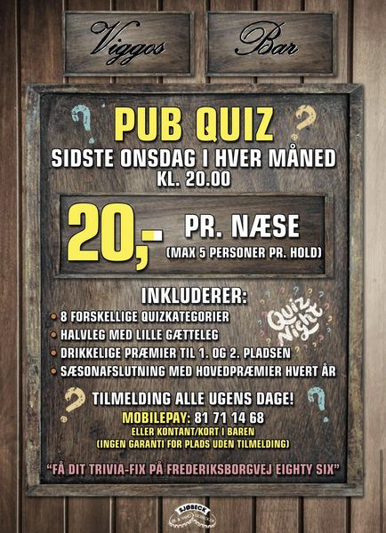 Viggo's Bar | Nightcrawl.dk | OBS: Quiz-sæsonafslutning nu på onsdag d. 26/6 kl. 19:00!🚨
...