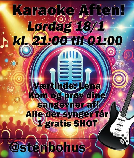 Stenbohus | Nightcrawl.dk | 🎤 Karaoke Night på Stenbohus! 🎶

Er du klar til at tage mi...