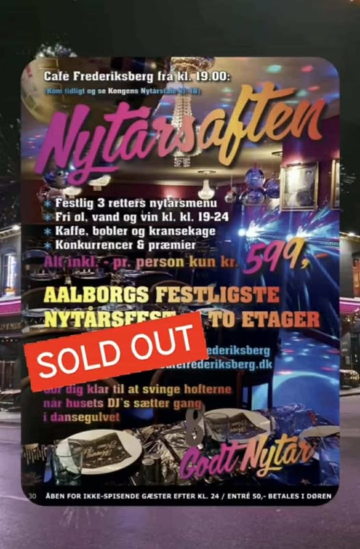 Cafe Frederiksberg | Nightcrawl.dk | Aalborgs festligste Nytårs fest  - UDSOLGT!⌛️🎤🎼