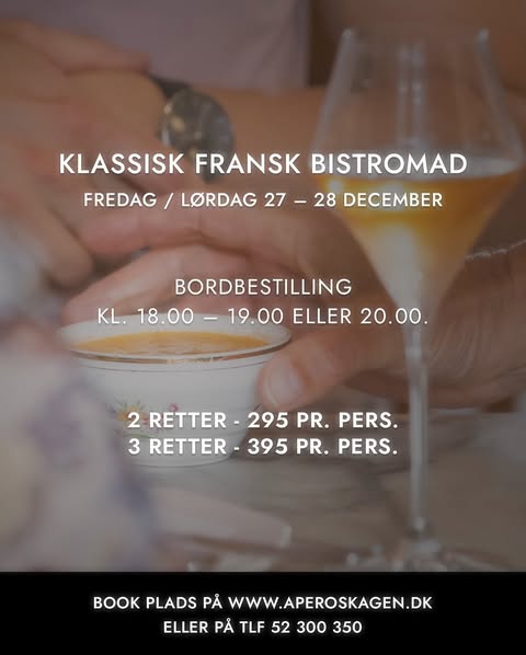 Apéro Champagnebar | Nightcrawl.dk | 🎄🎄 Rigtig glædelig jul 🎄🎄

Vi har åbent alle dage mellem...